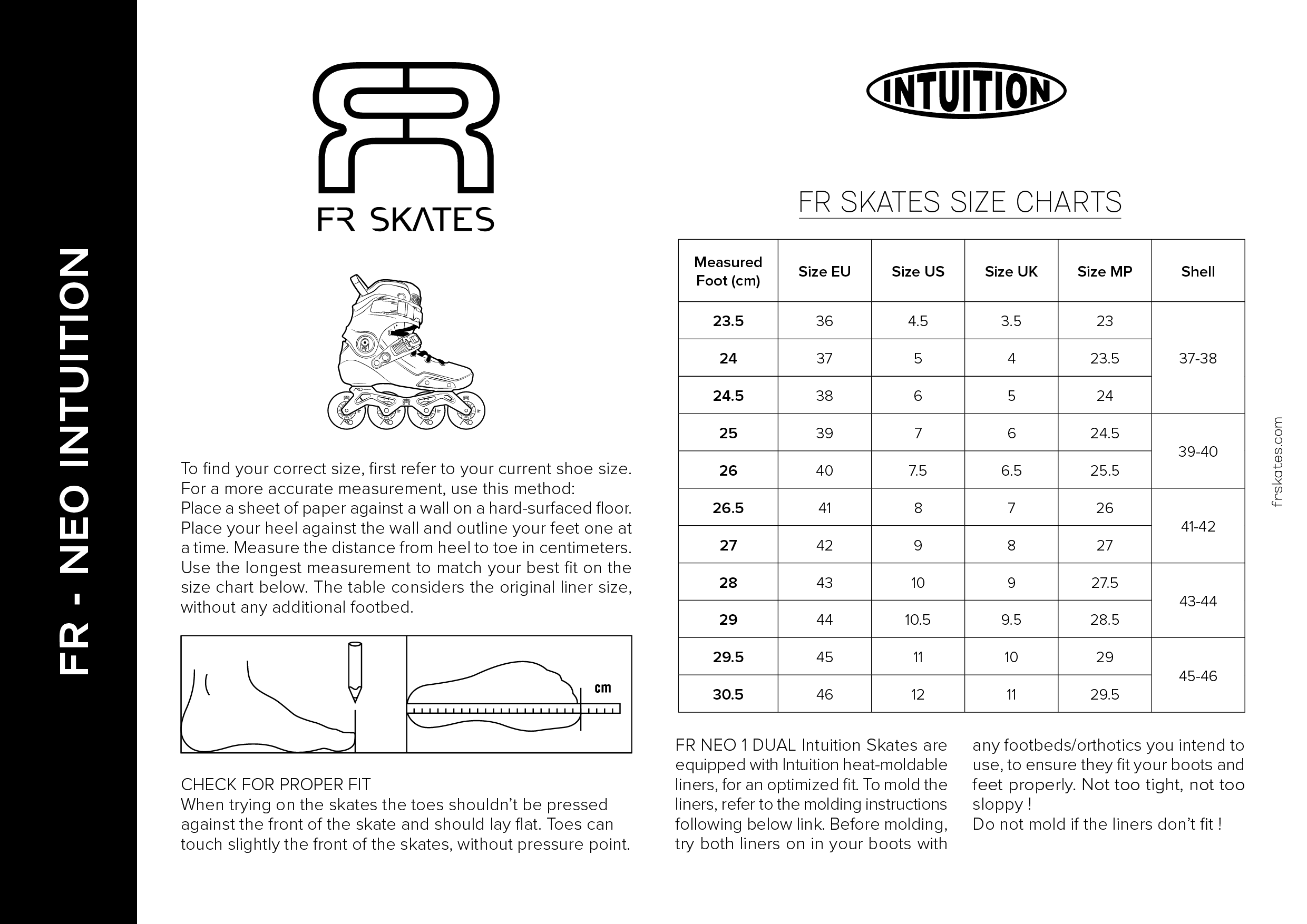 FR SIZE CHART - NEO 1 INTUITION -  2024 - V2 (1)
